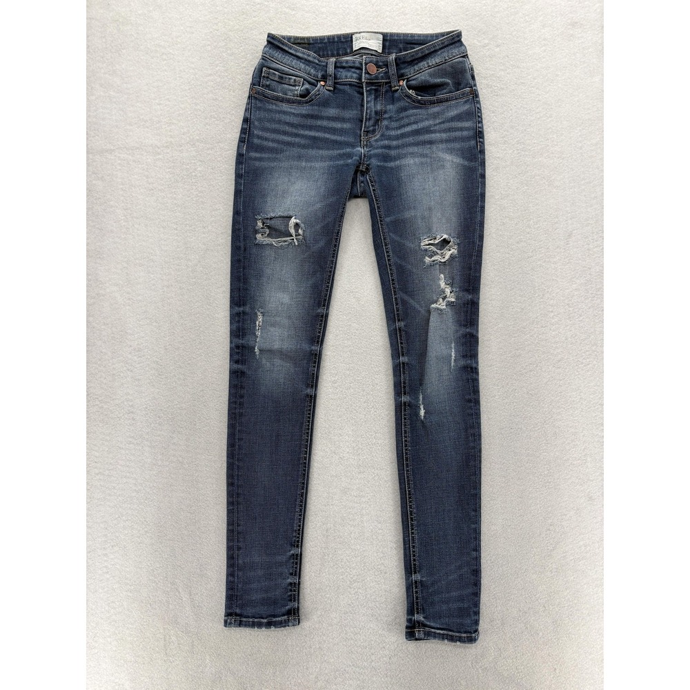 Buckle BKE Denim Stella Skinny Jeans Womens 25R Blue Distressed Stretch Grunge